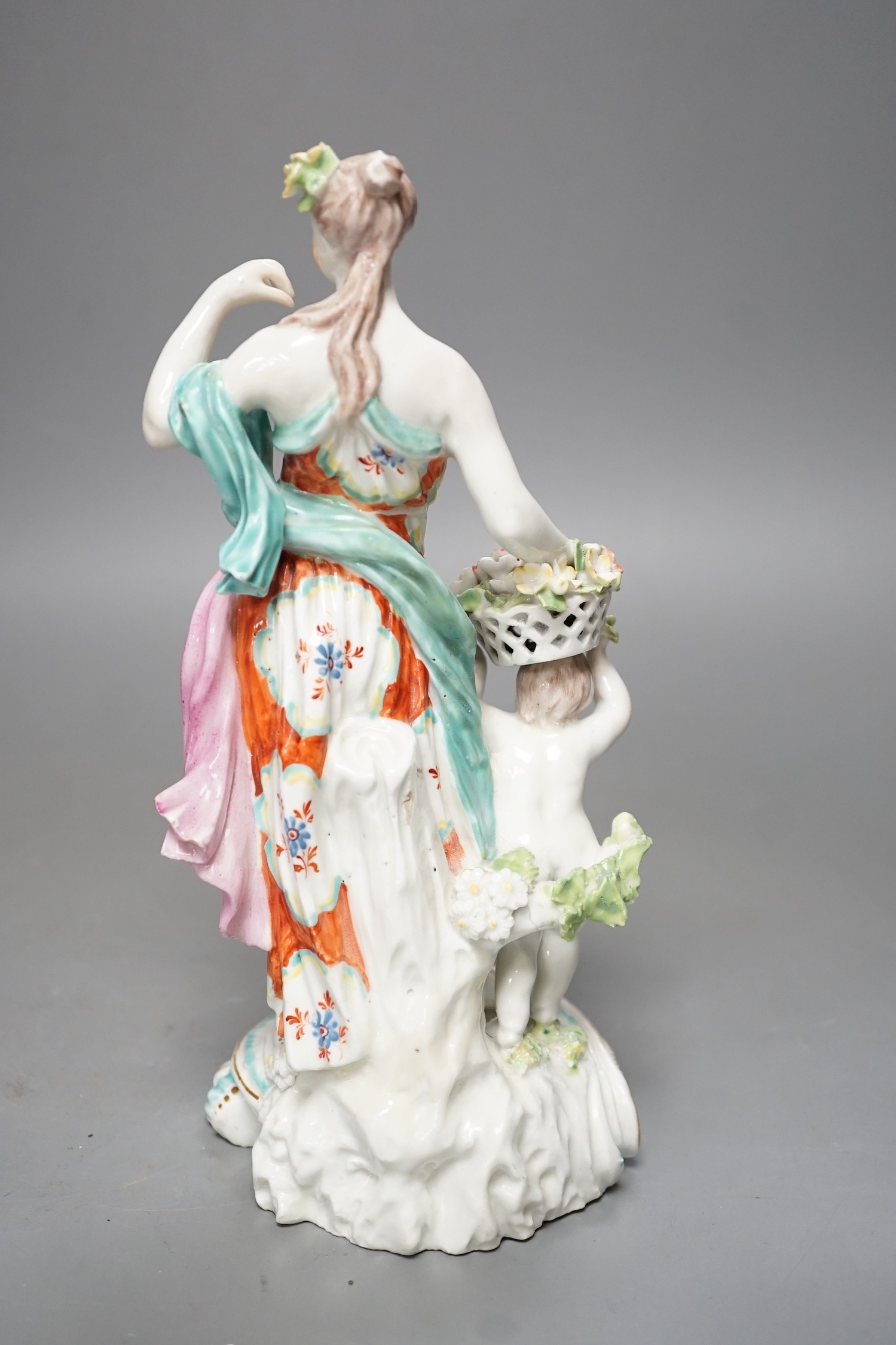 A Derby group emblematic of Spring, c.1770, 23cm high